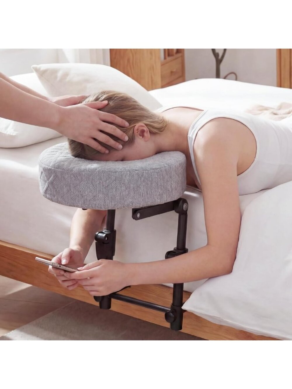 Adjustable Portable Massage Headrest with Memory Foam - Easy Install Face Cradle